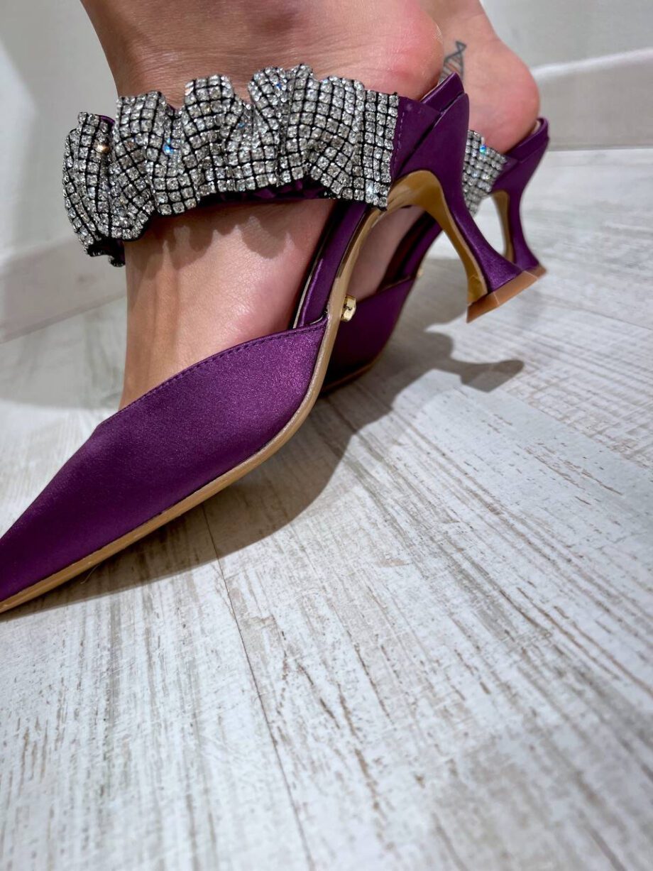 Shop Online Sabot mules Melissa viola in raso Twentyfourhaitch