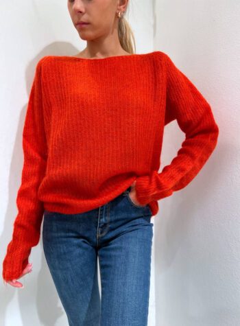 Shop Online Maglioncino arancio in mohair Kontatto