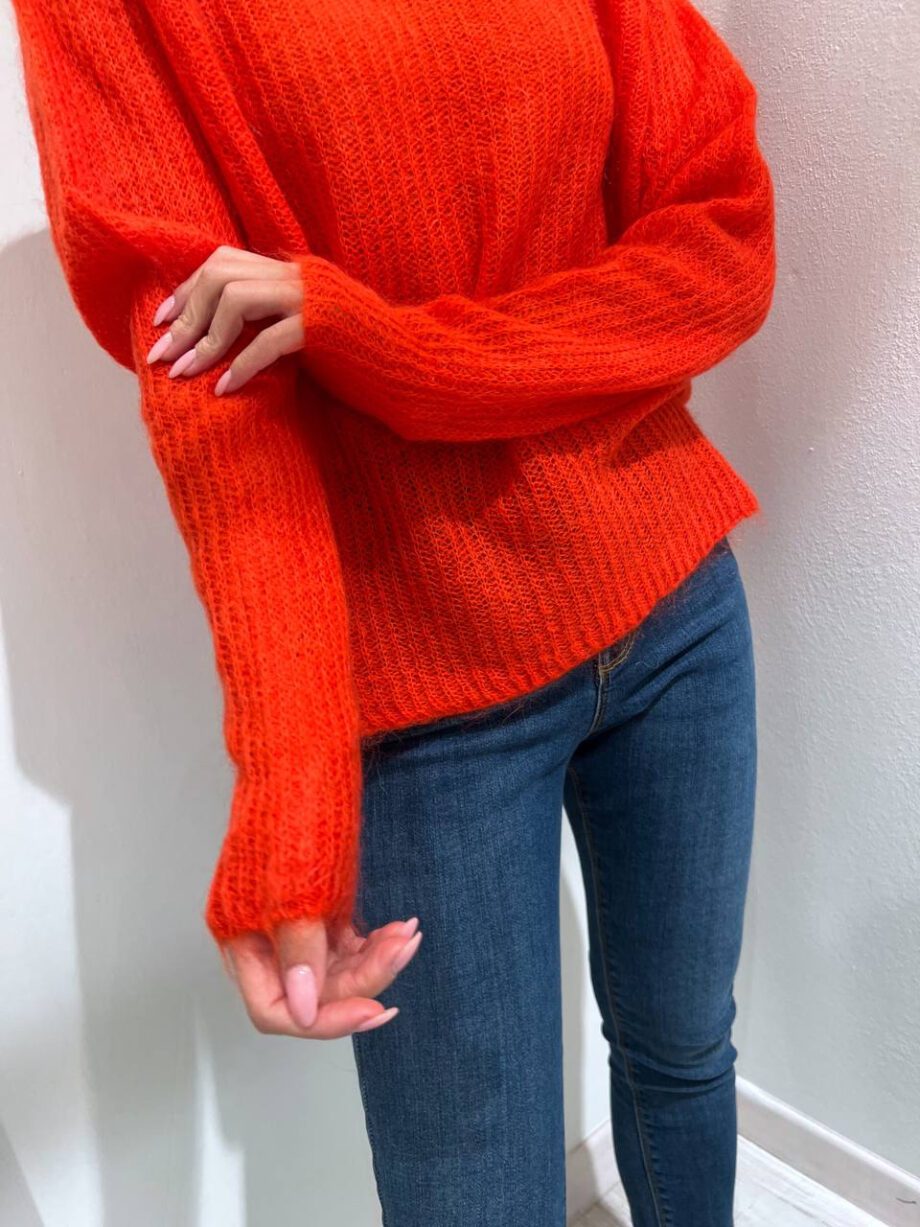 Shop Online Maglioncino arancio in mohair Kontatto