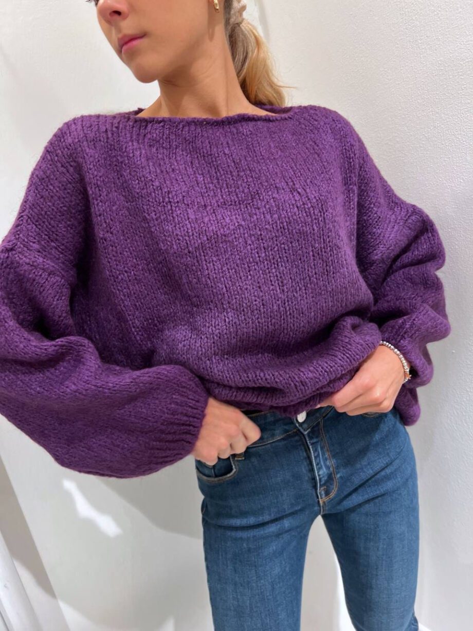 Shop Online Maglione over viola The Lulù