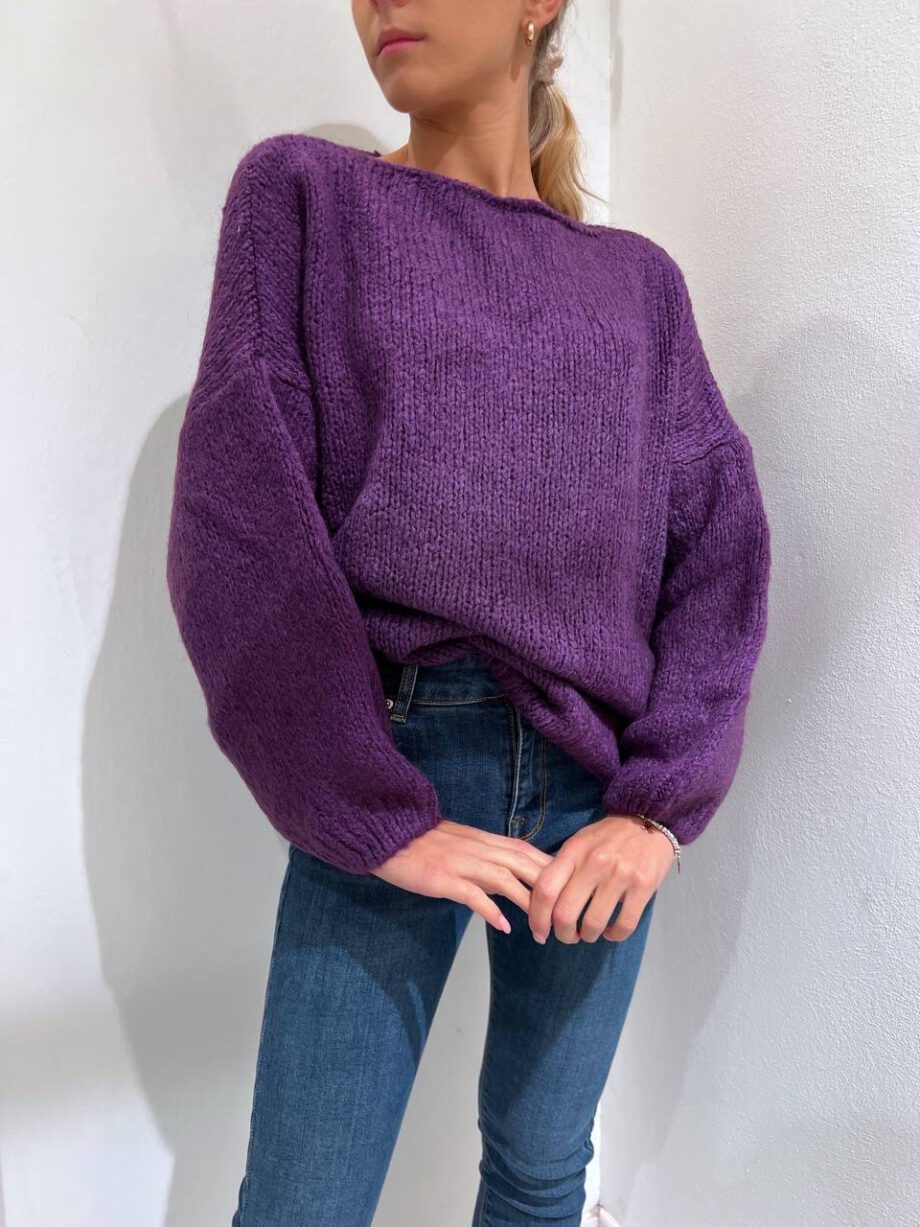 Shop Online Maglione over viola The Lulù