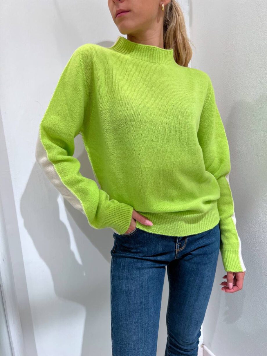 Shop Online Maglioncino lime e panna cachemire Vicolo