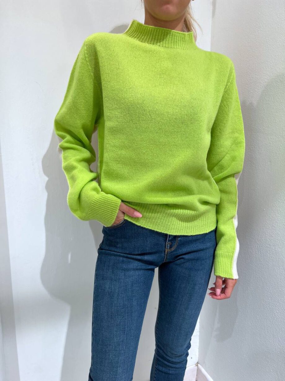 Shop Online Maglioncino lime e panna cachemire Vicolo