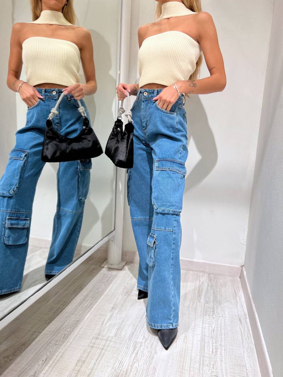 Shop Online Jeans chiaro palazzo cargo The Lulù