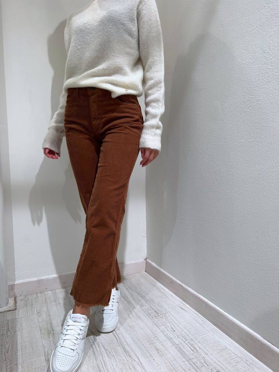 Shop Online Pantalone in velluto marroni a coste Souvenir