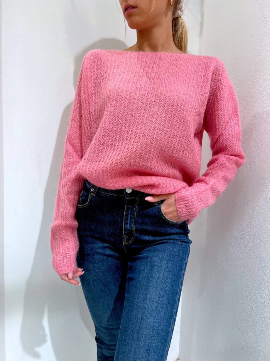 Shop Online Maglioncino rosa bubble in mohair Kontatto