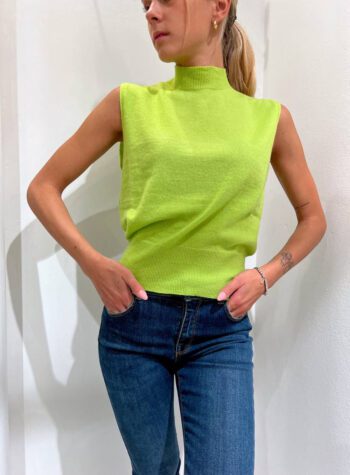 Shop Online Dolcevita smanicato lime cachemire Vicolo