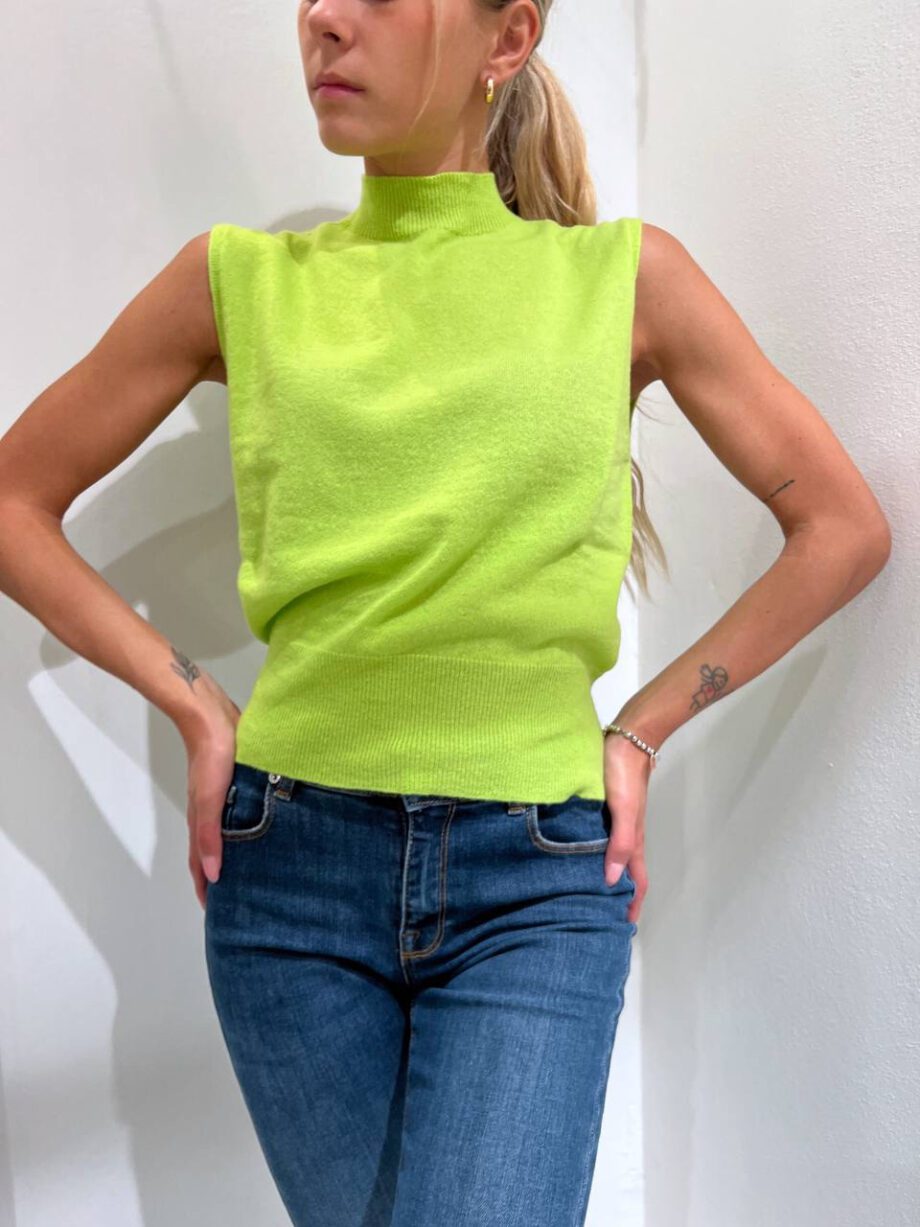 Shop Online Dolcevita smanicato lime cachemire Vicolo