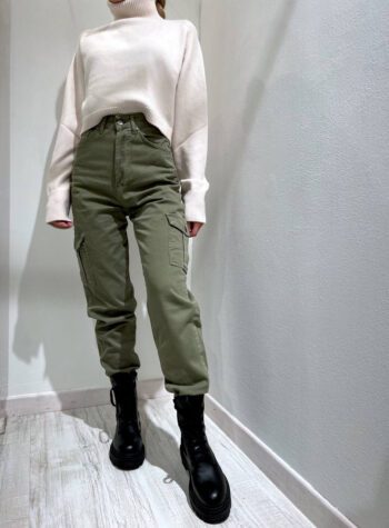 Shop Online Pantalone cargo verde militare So Allure