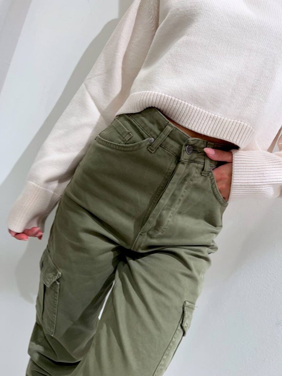 Shop Online Pantalone cargo verde militare So Allure