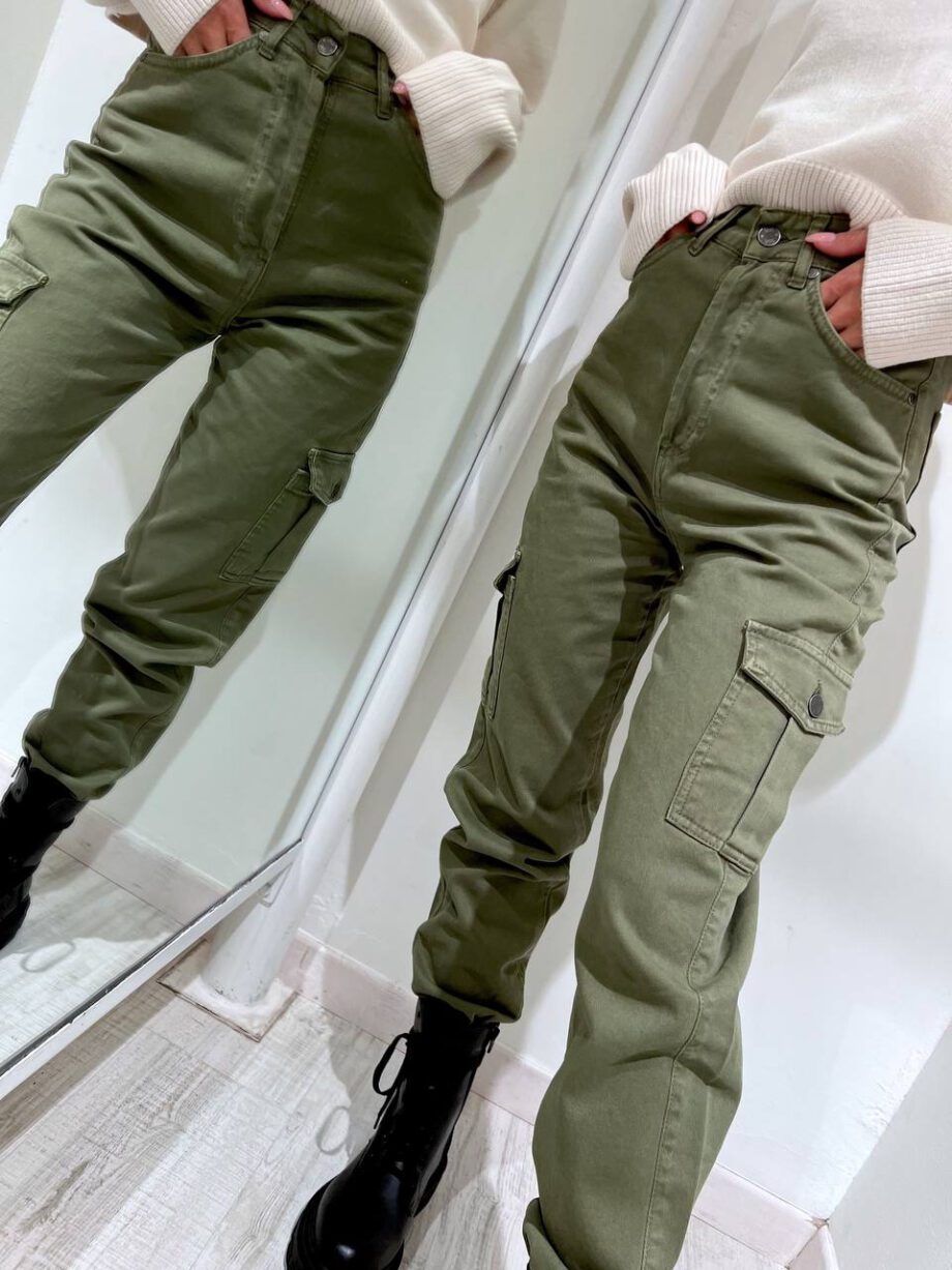 Shop Online Pantalone cargo verde militare So Allure