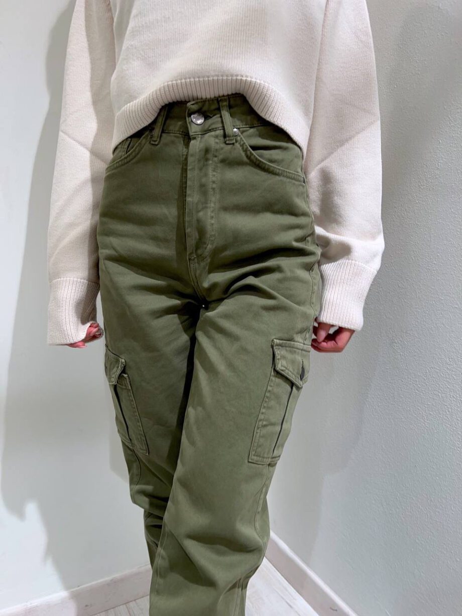 Shop Online Pantalone cargo verde militare So Allure