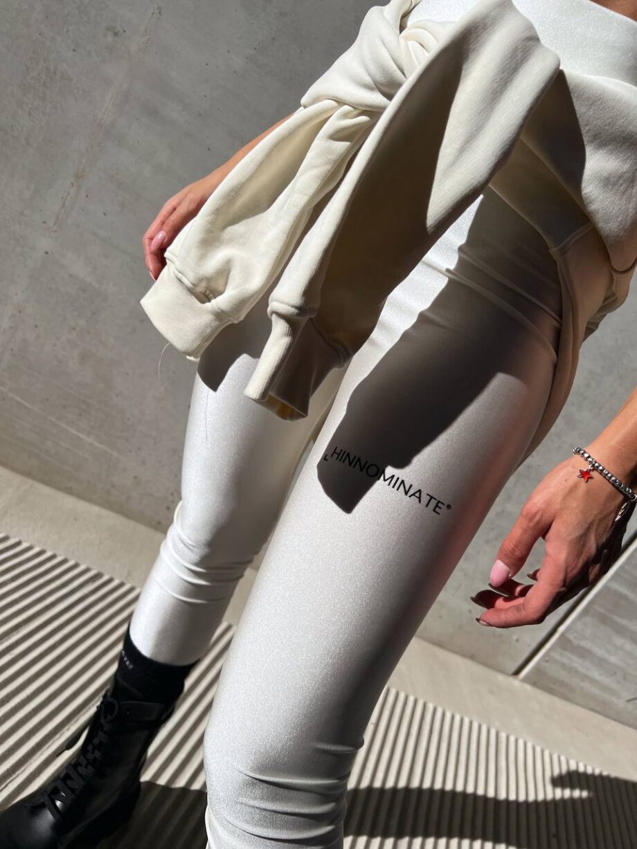 Shop Online Leggings sportivo bianco in lycra Hinnominate