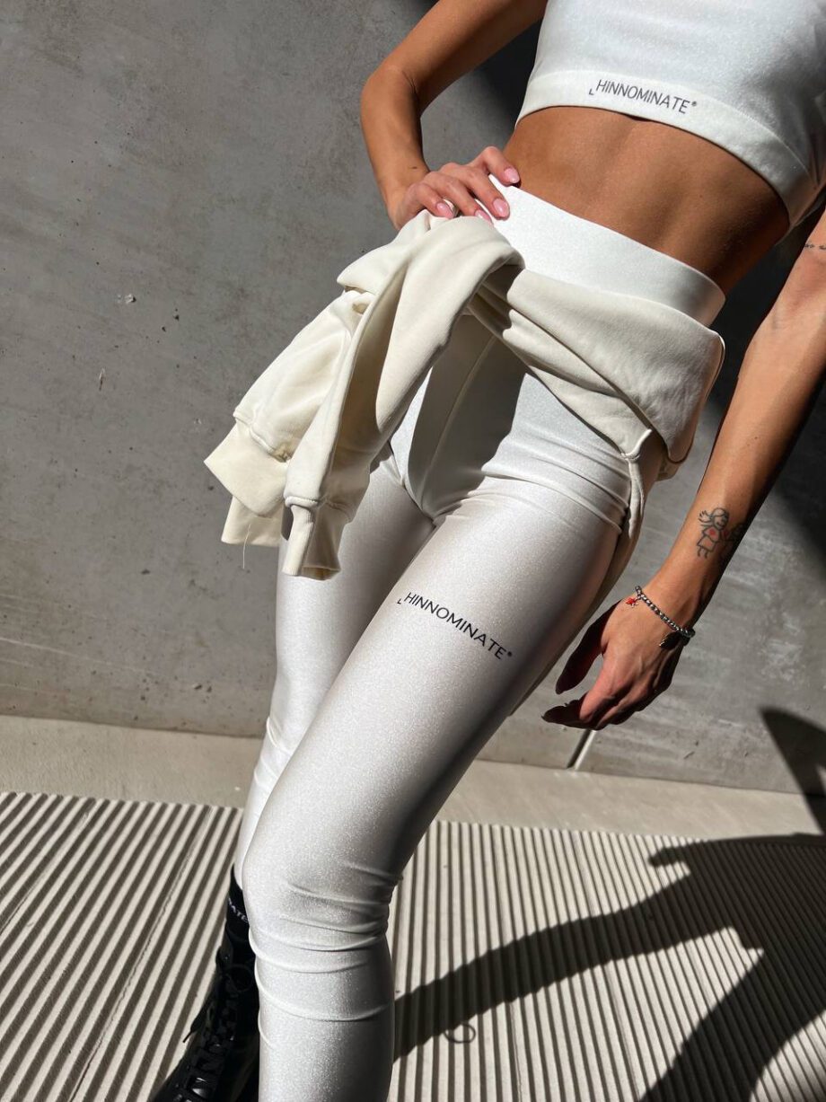 Shop Online Leggings sportivo bianco in lycra Hinnominate