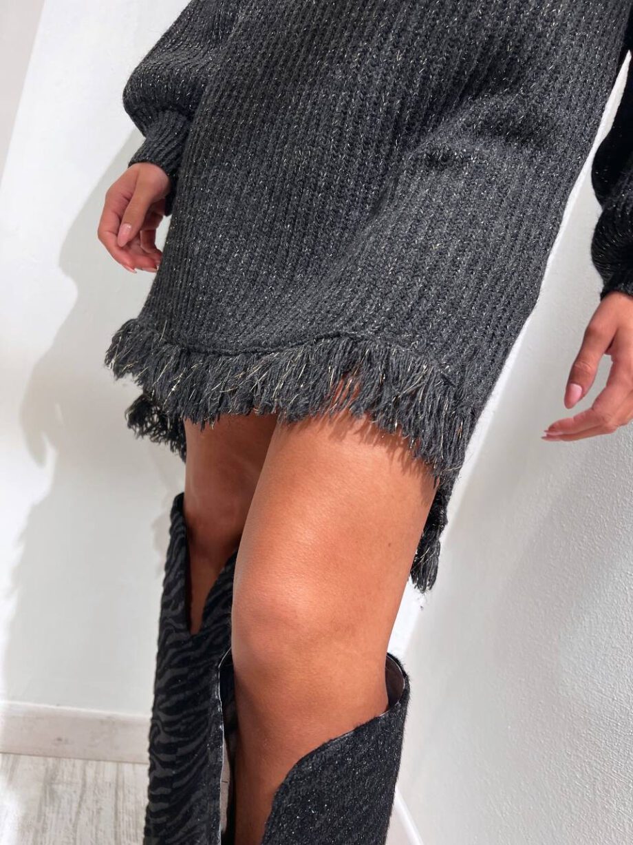 Shop Online Vestito in maglia grigio con lurex Dimora