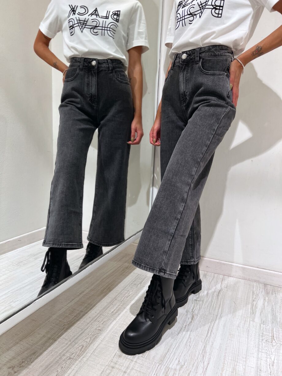 Shop Online Jeans palazzo corto grigio Suncoo