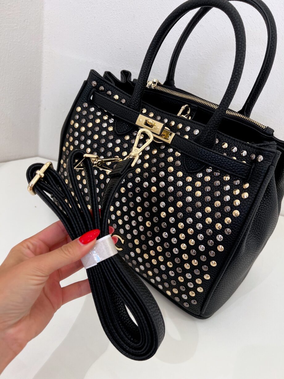 Shop Online Borsa nera Aida all studs Gio Cellini