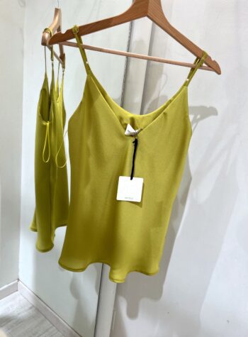 Shop Online Top in raso lime basico Vicolo