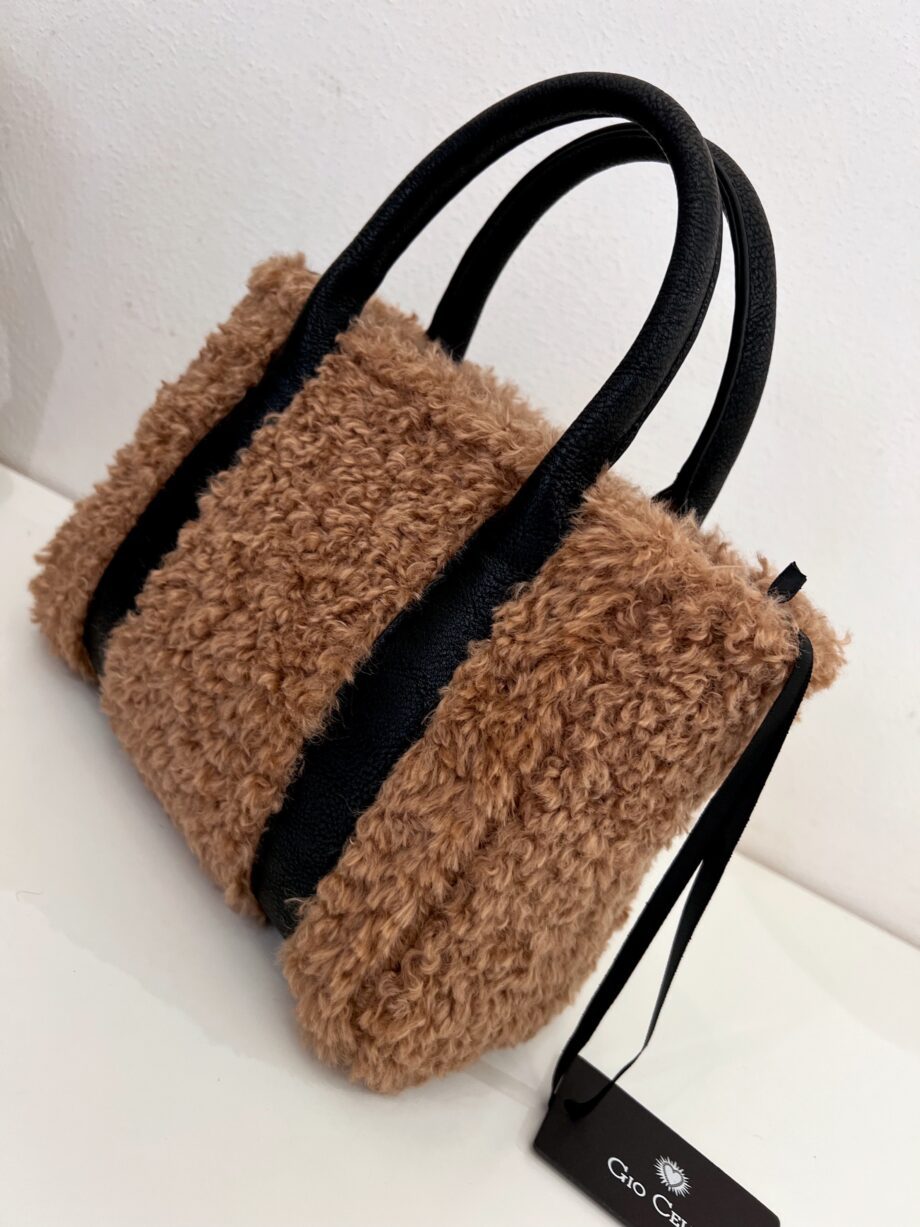 Shop Online Borsa mini beige eco fur Gio Cellini