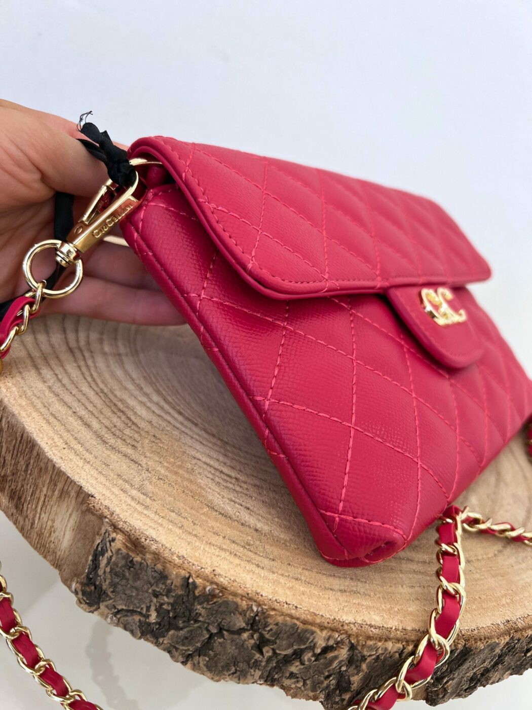 POCHETTE TRASPARENTE RICAMATA FUCSIA – Perego creazioni e bomboniere