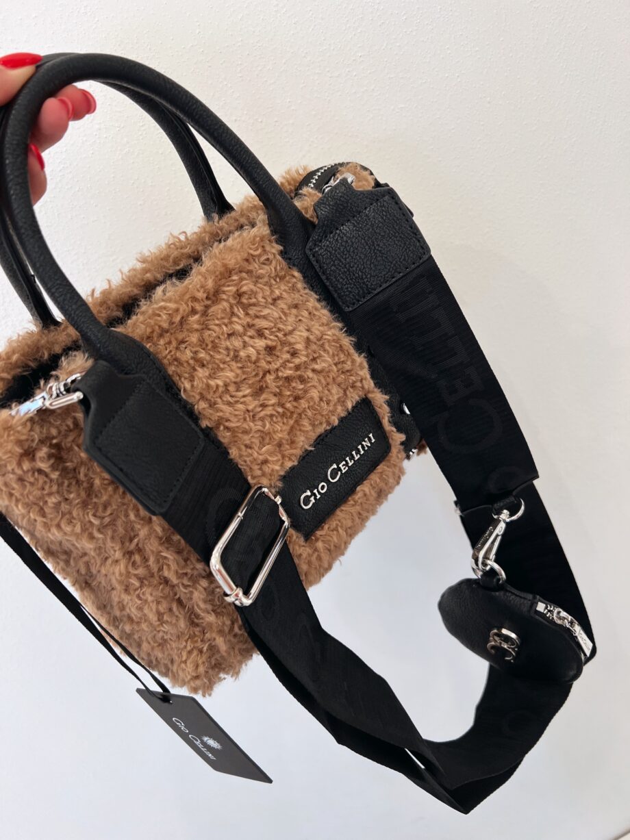 Shop Online Borsa mini beige eco fur Gio Cellini