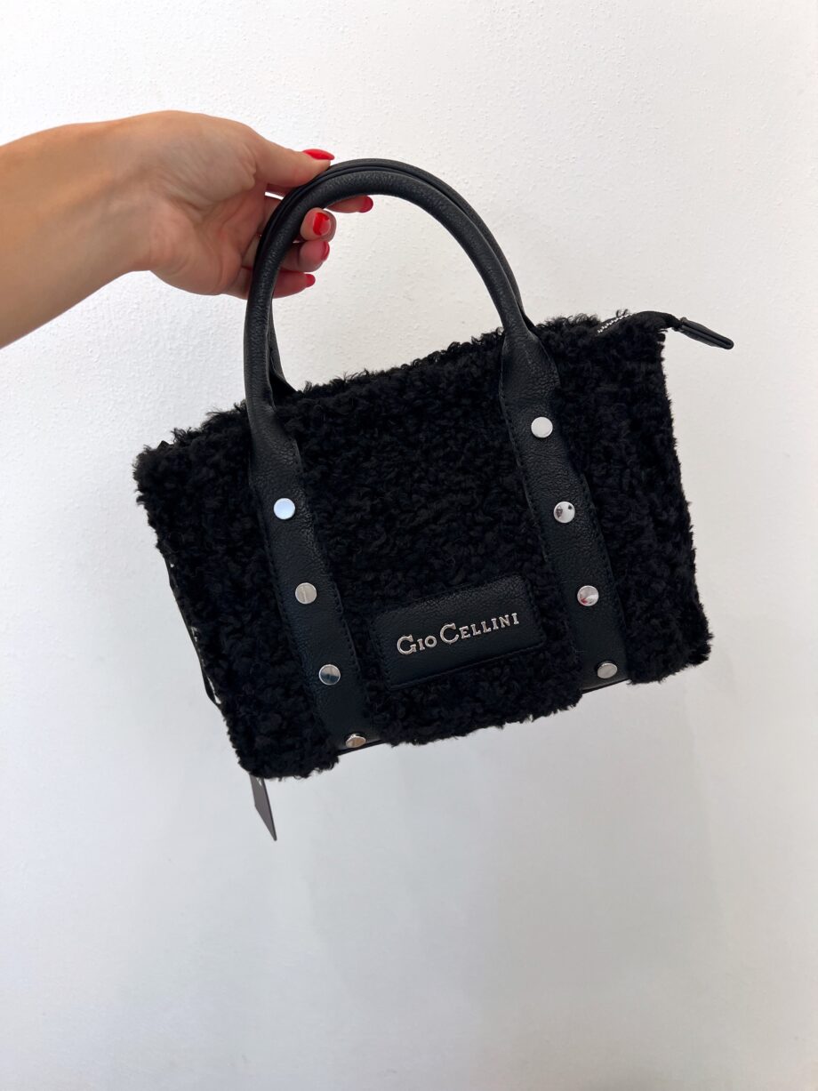 Shop Online Borsa mini nera eco fur Gio Cellini