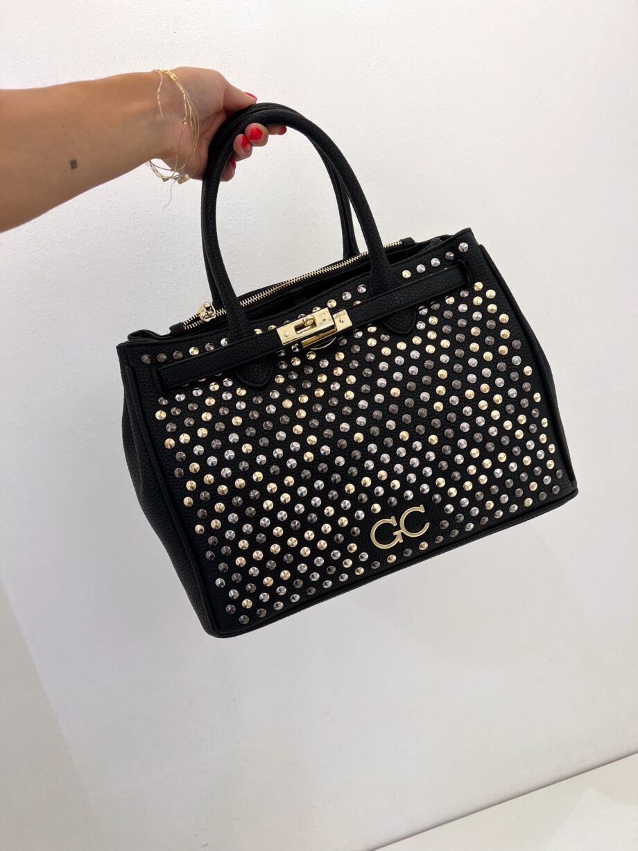 Shop Online Borsa nera Aida all studs Gio Cellini