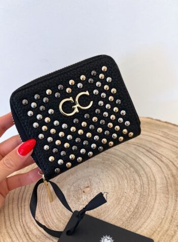 Shop Online Portafoglio mini nero Grace all studs Gio Cellini