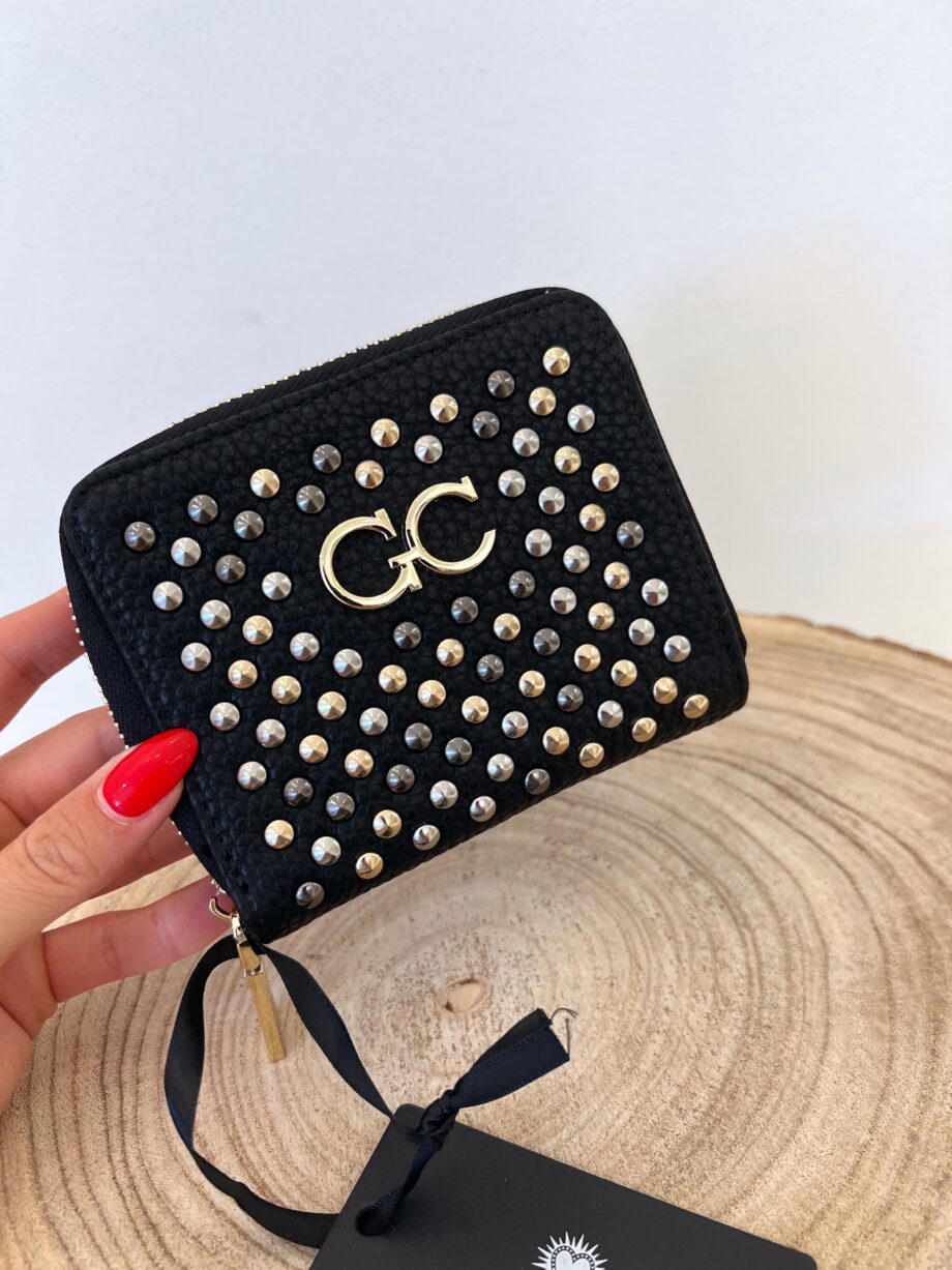 Shop Online Portafoglio mini nero Grace all studs Gio Cellini