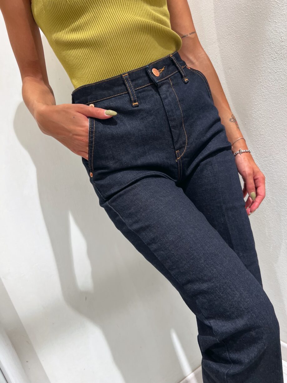 Shop Online Jeans scuro palazzo con tasche patta Vicolo