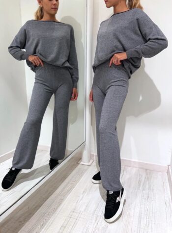 Shop Online Completo coordinato in maglia grigio Have One