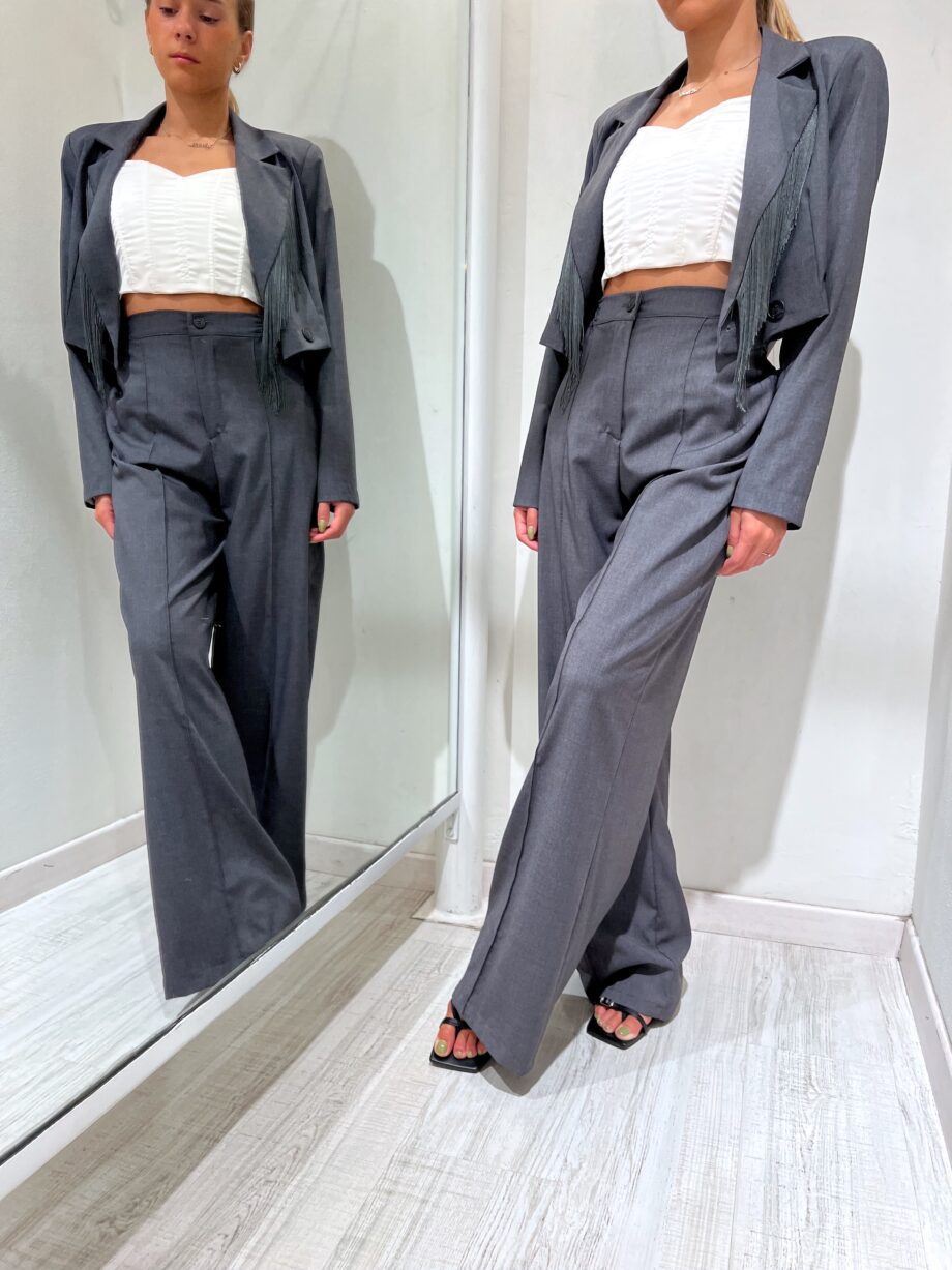 Shop Online Pantalone palazzo morbido grigio Have One