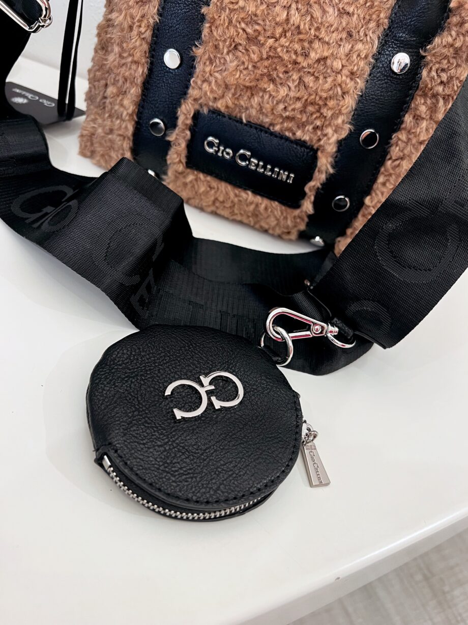 Shop Online Borsa mini beige eco fur Gio Cellini