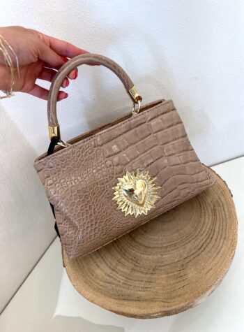 Shop Online Borsa mini Kim cuoio golden heart Gio Cellini