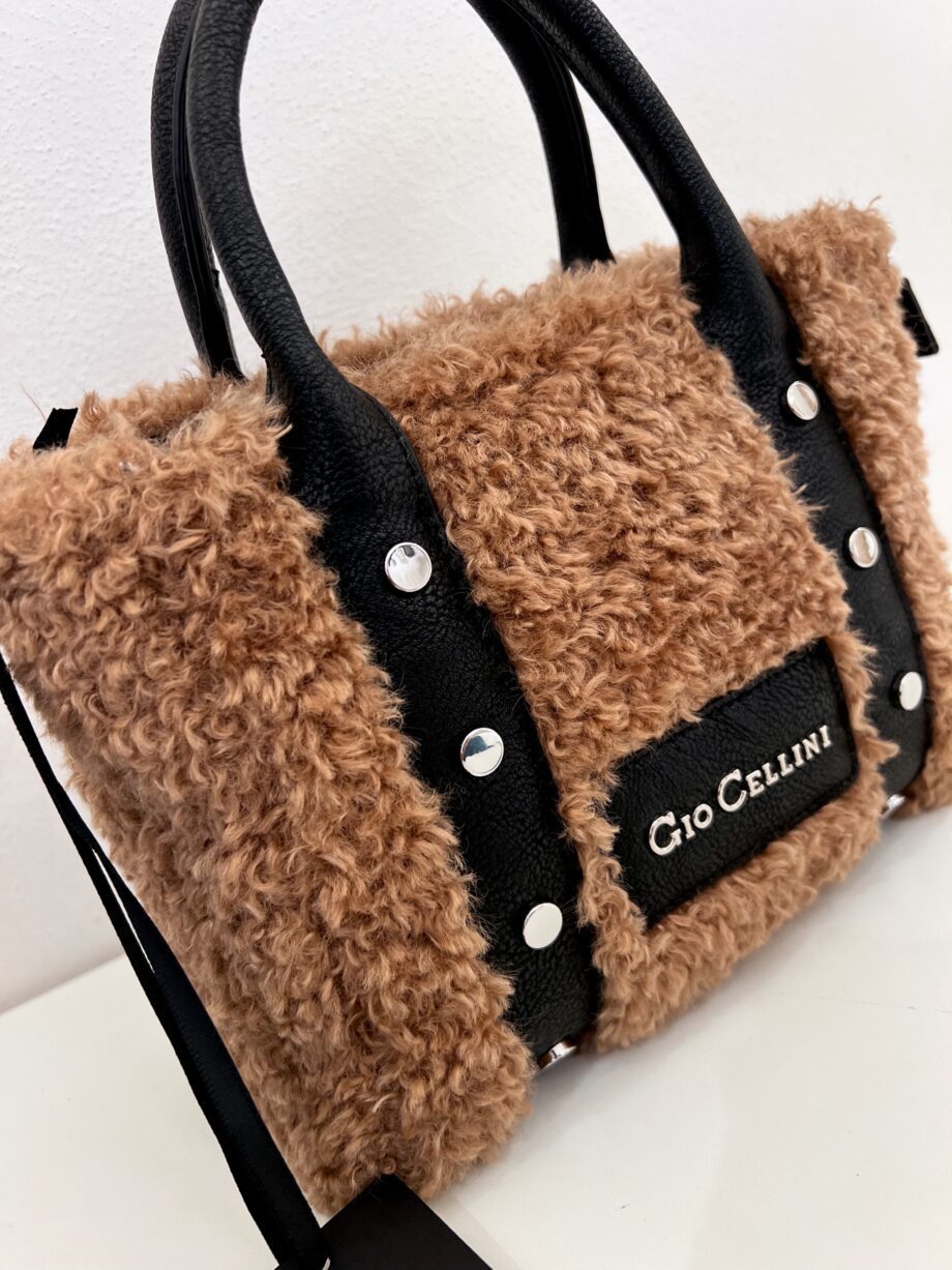 Shop Online Borsa mini beige eco fur Gio Cellini