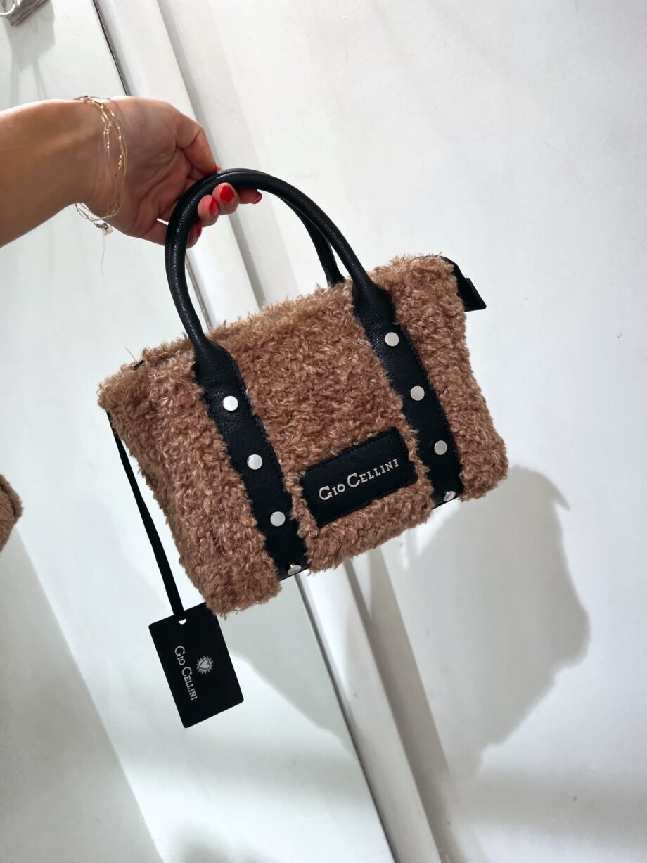 Shop Online Borsa mini beige eco fur Gio Cellini