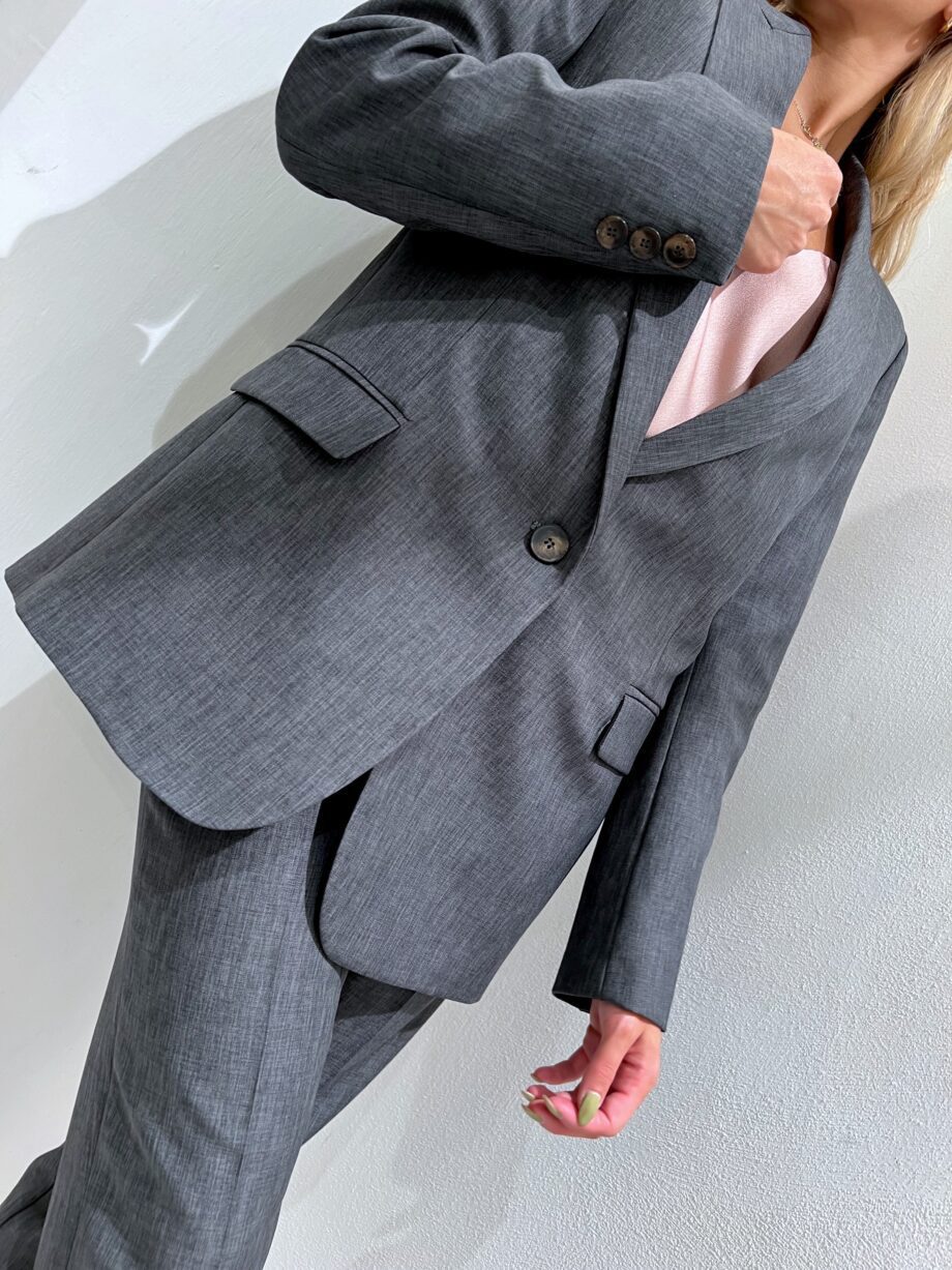 Shop Online Blazer un bottone grigio fiammato Vicolo