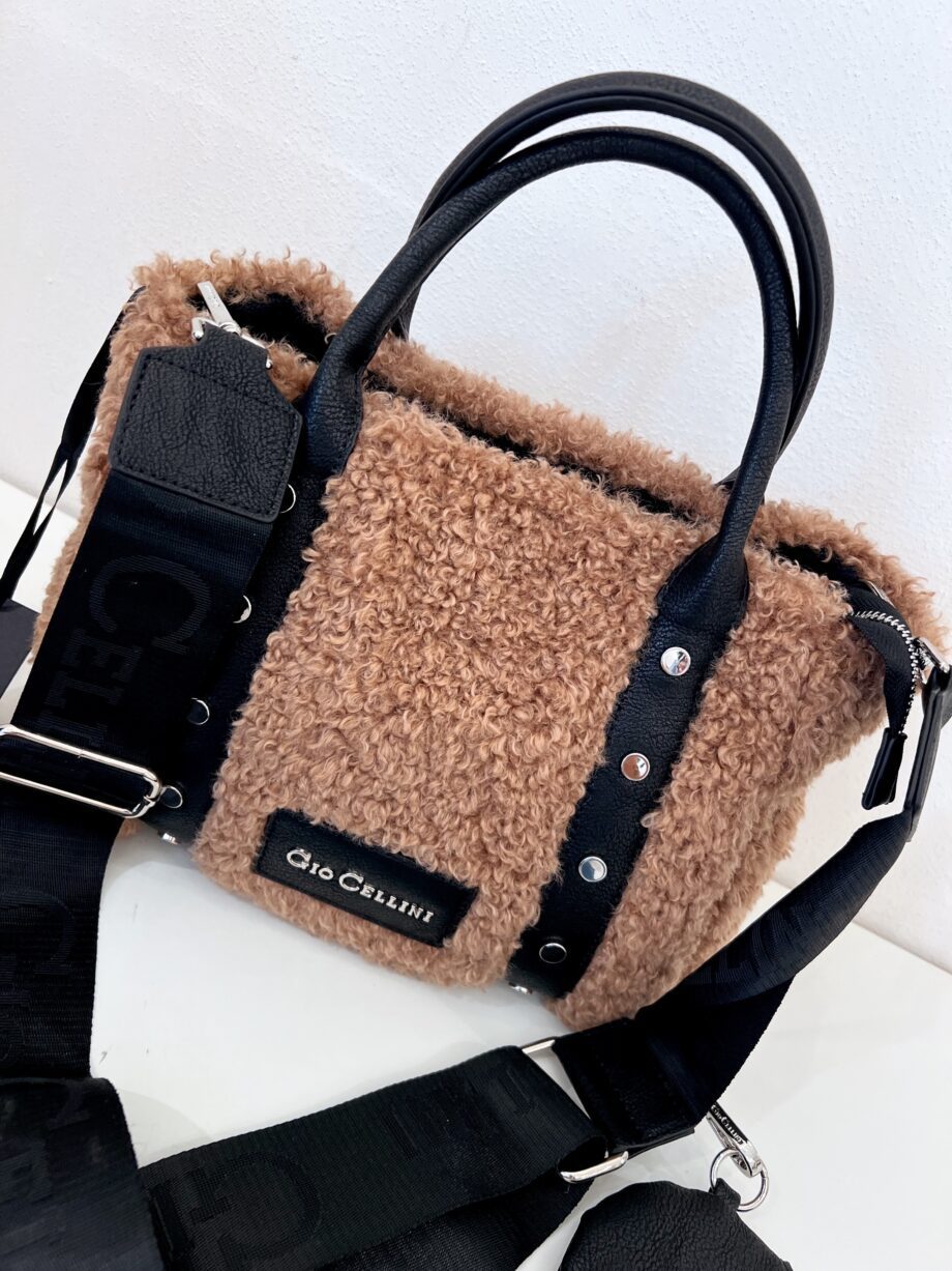 Shop Online Borsa beige Dalila eco fur Gio Cellini