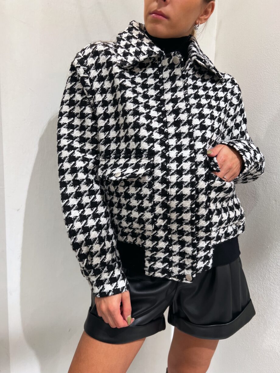 Shop Online Bomber corto pied de poule Suncoo