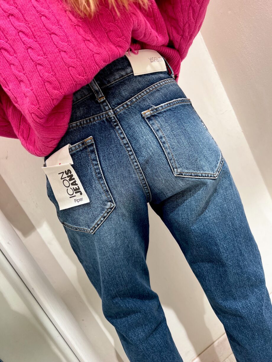 Shop Online Jeans Piper scuro bottoni lavorati Vicolo