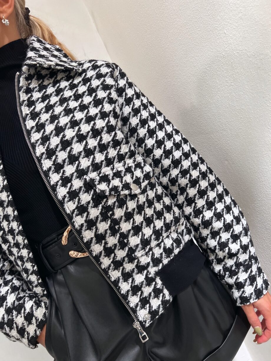 Shop Online Bomber corto pied de poule Suncoo