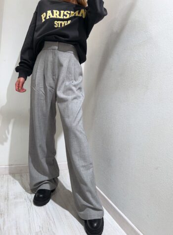 Shop Online Pantalone palazzo grigio morbido Suncoo