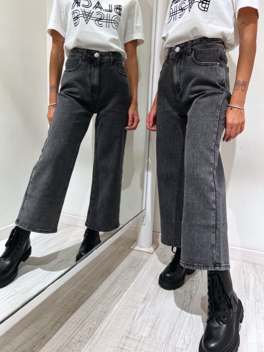 Shop Online Jeans palazzo corto grigio Suncoo