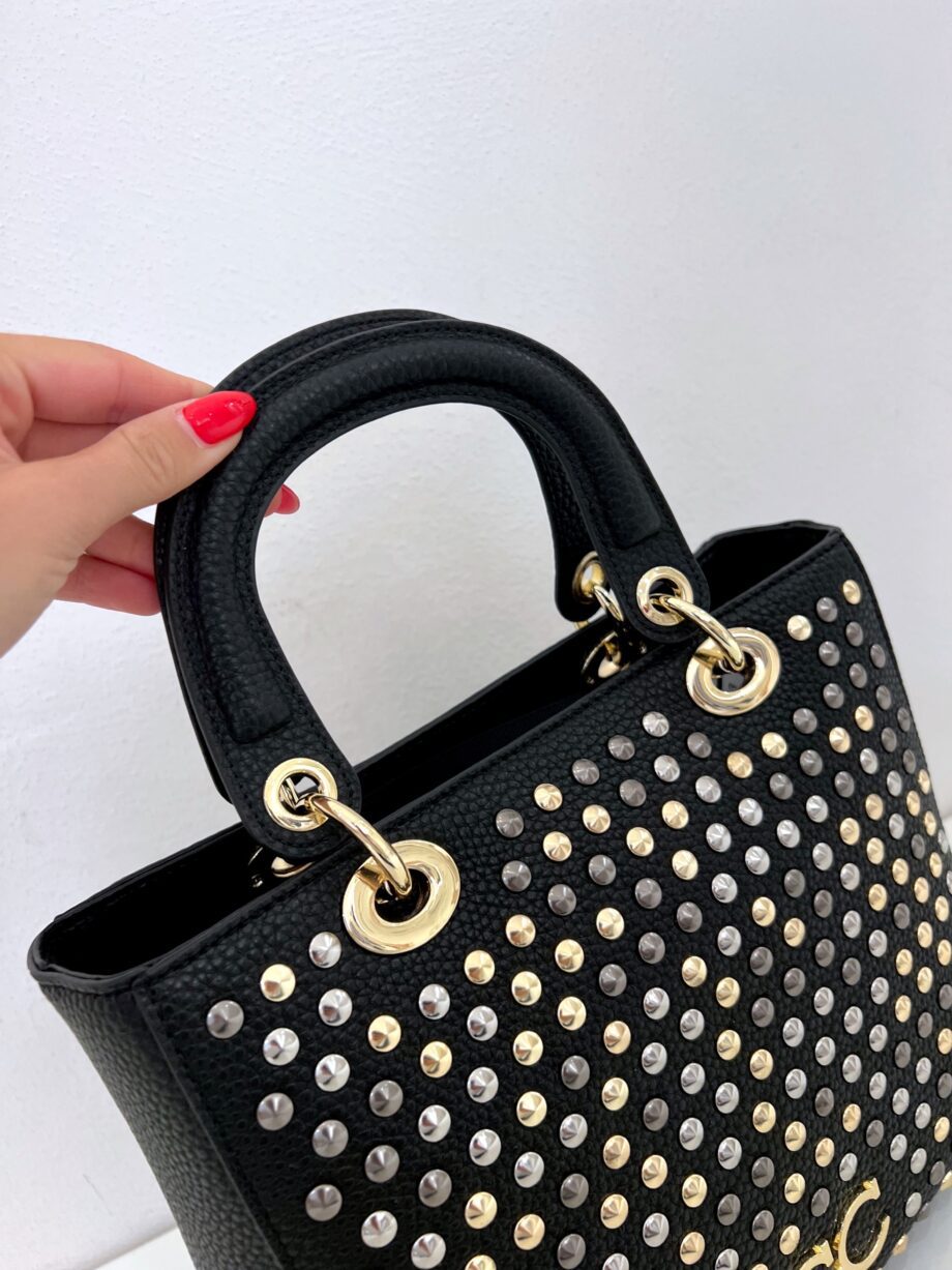 Shop Online Borsa nera Ginevra media all studs Gio Cellini