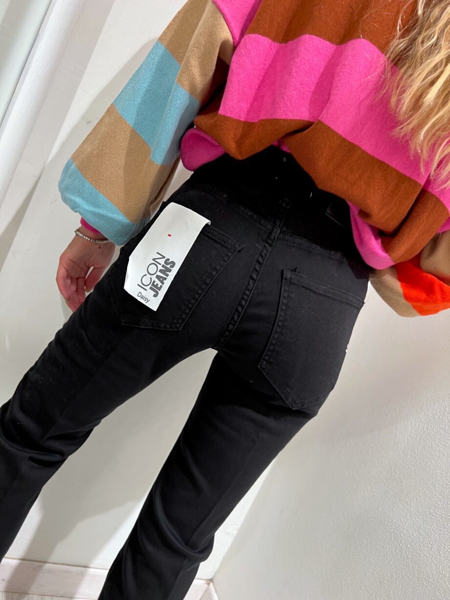 Shop Online Jeans nero morbido con rovescia Vicolo