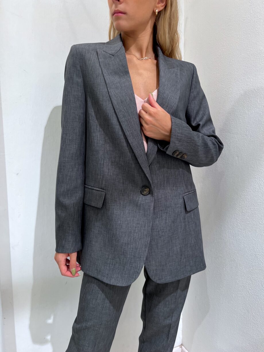 Shop Online Blazer un bottone grigio fiammato Vicolo