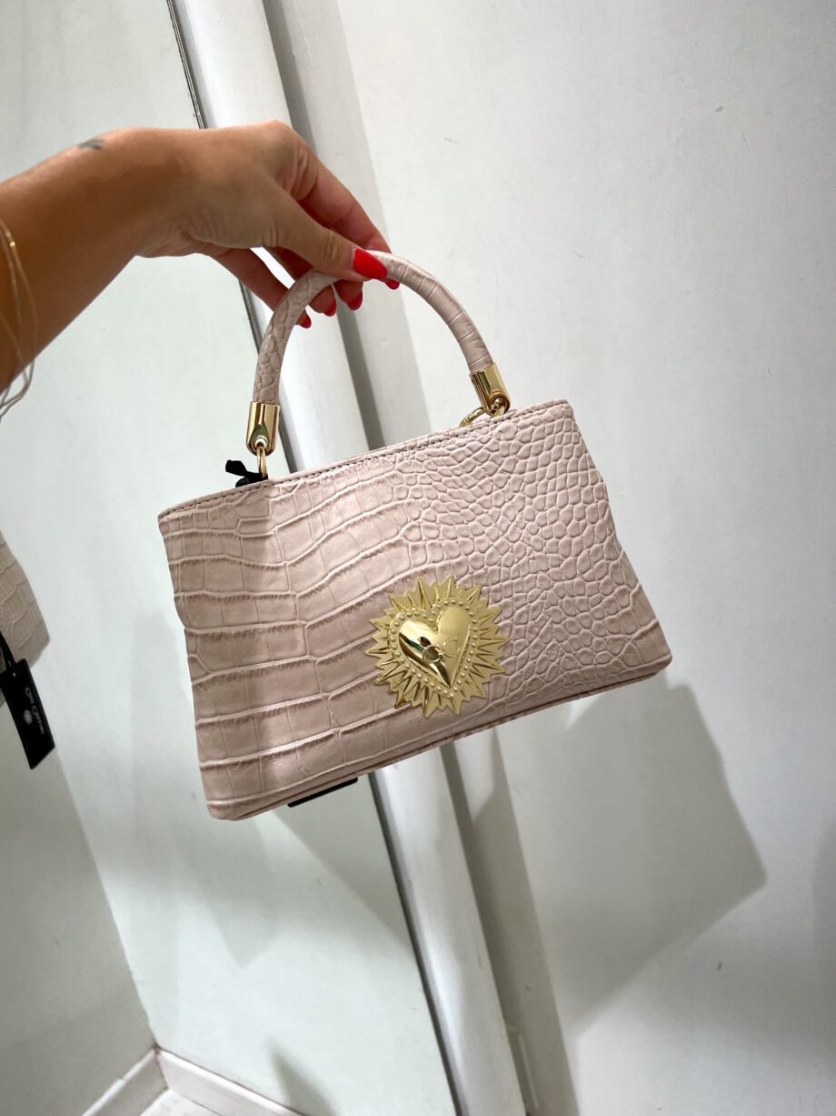 Shop Online Borsa mini Kim crema golden heart Gio Cellini