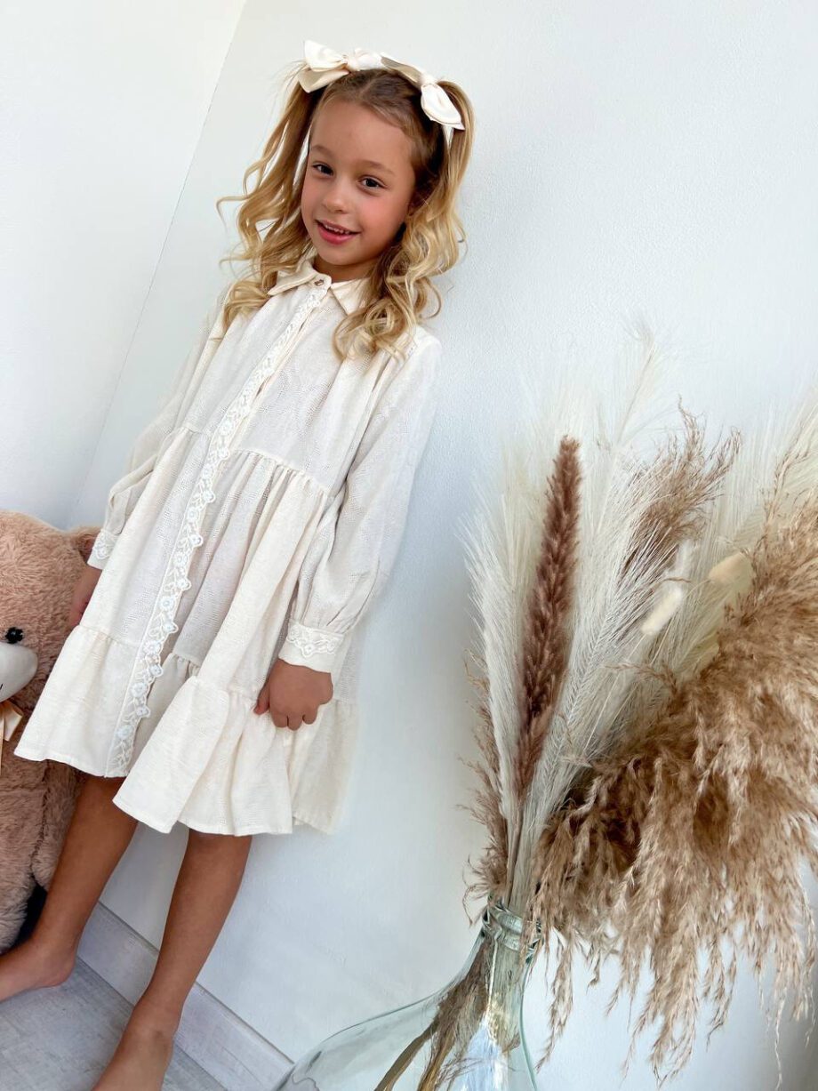 Shop Online Vestito burro con pizzo Souvenir Kids