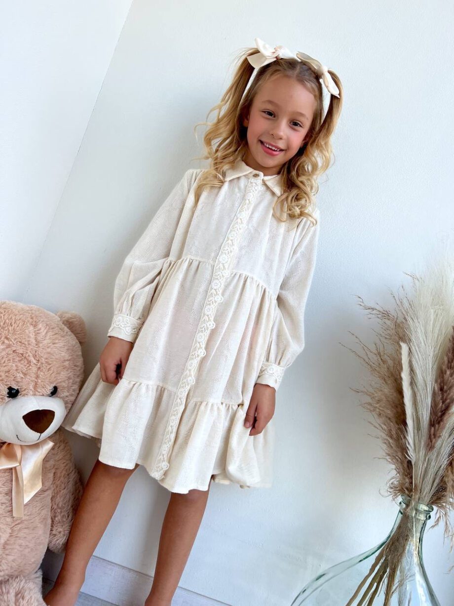 Shop Online Vestito burro con pizzo Souvenir Kids