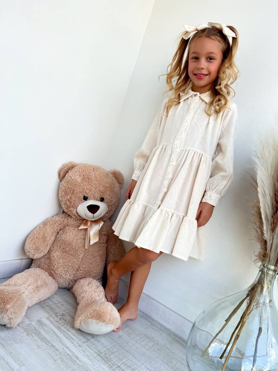 Shop Online Vestito burro con pizzo Souvenir Kids